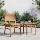 Teak Wood Patio Dining Chair with Slanted Back by LJGDeals