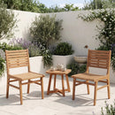 Teak Wood Patio Dining Chair with Slanted Back by LJGDeals