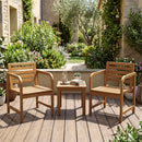Teak Wood Patio Armchair with Slanted Back by DirectDeals