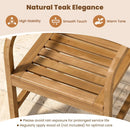 Teak Wood Patio Armchair with Slanted Back by LJGDeals
