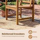 Teak Wood Patio Armchair with Slanted Back by LJGDeals