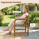 Teak Wood Patio Armchair with Slanted Back by DirectDeals