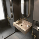 Bathroom Travertine Stone Sink, Wall Mount Washbasin by MEG Custom Marble By Ziynet A. LLC