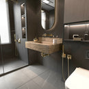 Bathroom Travertine Stone Sink, Wall Mount Washbasin by MEG Custom Marble By Ziynet A. LLC