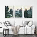 Mountain Forest. USA Wilderness Wall Art Set. Rampart Ridge by Wall Art Set
