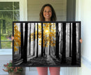 Nature Misty Foggy Autumn Forest Canvas Wall Art Print