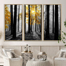 Nature Misty Foggy Autumn Forest Canvas Wall Art Print