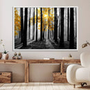 Nature Misty Foggy Autumn Forest Canvas Wall Art Print