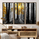 Nature Misty Foggy Autumn Forest Canvas Wall Art Print