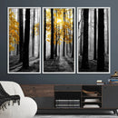 Nature Misty Foggy Autumn Forest Canvas Wall Art Print
