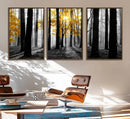 Nature Misty Foggy Autumn Forest Canvas Wall Art Print