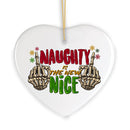Naughty is the New Nice Hardcore Merry Christmas Ornament, Skeleton Hands with Middle Fingers
