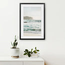 Nautical Coastline Photo. Ocean Waves and Rocks Print by Wall Art Set