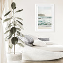 Nautical Coastline Photo. Ocean Waves and Rocks Print by Wall Art Set