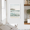 Nautical Coastline Photo. Ocean Waves and Rocks Print by Wall Art Set