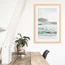 Nautical Coastline Photo. Ocean Waves and Rocks Print by Wall Art Set