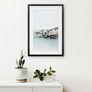 Nautical Neutral Tones Print. Ocean Waves, Rocks by Wall Art Set