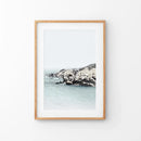 Nautical Neutral Tones Print. Ocean Waves, Rocks by Wall Art Set