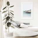 Nautical Neutral Tones Print. Ocean Waves, Rocks by Wall Art Set