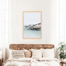Nautical Neutral Tones Print. Ocean Waves, Rocks by Wall Art Set