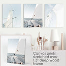 Nautical 3 Piece Wall Art. Sailing at Sea on a Yacht by Wall Art Set