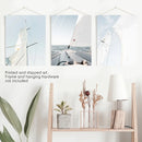 Nautical 3 Piece Wall Art. Sailing at Sea on a Yacht by Wall Art Set