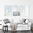 Nautical 3 Piece Wall Art. Sailing at Sea on a Yacht by Wall Art Set