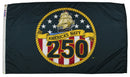 Navy 250th Anniversary Flag 3'x5' - Official | Made in USA by Flagman of America