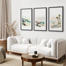 Watercolor Beach Art. Set of 3 Tropical Ocean Scene Decor by Wall Art Set