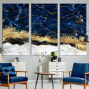 Navy Blue Marble Fluid Effect Wall Art Abstract Canvas Wall by MyGreatCanvas | Canvas Wall Art Prints | Photo Prints & Wall Decor