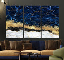 Navy Blue Marble Fluid Effect Wall Art Abstract Canvas Wall by MyGreatCanvas | Canvas Wall Art Prints | Photo Prints & Wall Decor