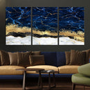 Navy Blue Marble Fluid Effect Wall Art Abstract Canvas Wall by MyGreatCanvas | Canvas Wall Art Prints | Photo Prints & Wall Decor