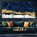 Navy Blue Marble Fluid Effect Wall Art Abstract Canvas Wall by MyGreatCanvas | Canvas Wall Art Prints | Photo Prints & Wall Decor