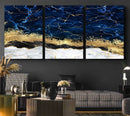 Navy Blue Marble Fluid Effect Wall Art Abstract Canvas Wall by MyGreatCanvas | Canvas Wall Art Prints | Photo Prints & Wall Decor