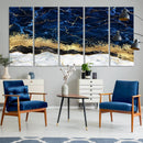 Navy Blue Marble Fluid Effect Wall Art Abstract Canvas Wall by MyGreatCanvas | Canvas Wall Art Prints | Photo Prints & Wall Decor