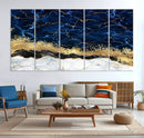 Navy Blue Marble Fluid Effect Wall Art Abstract Canvas Wall by MyGreatCanvas | Canvas Wall Art Prints | Photo Prints & Wall Decor