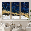 Navy Blue Marble Fluid Effect Wall Art Abstract Canvas Wall by MyGreatCanvas | Canvas Wall Art Prints | Photo Prints & Wall Decor