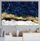 Navy Blue Marble Fluid Effect Wall Art Abstract Canvas Wall by MyGreatCanvas | Canvas Wall Art Prints | Photo Prints & Wall Decor