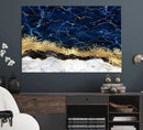 Navy Blue Marble Fluid Effect Wall Art Abstract Canvas Wall by MyGreatCanvas | Canvas Wall Art Prints | Photo Prints & Wall Decor