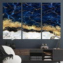 Navy Blue Marble Fluid Effect Wall Art Abstract Canvas Wall by MyGreatCanvas | Canvas Wall Art Prints | Photo Prints & Wall Decor