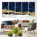Navy Blue Marble Fluid Effect Wall Art Abstract Canvas Wall by MyGreatCanvas | Canvas Wall Art Prints | Photo Prints & Wall Decor