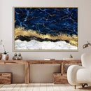 Navy Blue Marble Fluid Effect Wall Art Abstract Canvas Wall by MyGreatCanvas | Canvas Wall Art Prints | Photo Prints & Wall Decor