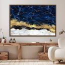 Navy Blue Marble Fluid Effect Wall Art Abstract Canvas Wall by MyGreatCanvas | Canvas Wall Art Prints | Photo Prints & Wall Decor