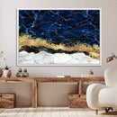 Navy Blue Marble Fluid Effect Wall Art Abstract Canvas Wall by MyGreatCanvas | Canvas Wall Art Prints | Photo Prints & Wall Decor