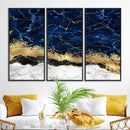 Navy Blue Marble Fluid Effect Wall Art Abstract Canvas Wall by MyGreatCanvas | Canvas Wall Art Prints | Photo Prints & Wall Decor