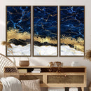 Navy Blue Marble Fluid Effect Wall Art Abstract Canvas Wall by MyGreatCanvas | Canvas Wall Art Prints | Photo Prints & Wall Decor