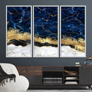 Navy Blue Marble Fluid Effect Wall Art Abstract Canvas Wall by MyGreatCanvas | Canvas Wall Art Prints | Photo Prints & Wall Decor