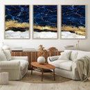 Navy Blue Marble Fluid Effect Wall Art Abstract Canvas Wall by MyGreatCanvas | Canvas Wall Art Prints | Photo Prints & Wall Decor