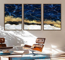 Navy Blue Marble Fluid Effect Wall Art Abstract Canvas Wall by MyGreatCanvas | Canvas Wall Art Prints | Photo Prints & Wall Decor