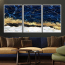 Navy Blue Marble Fluid Effect Wall Art Abstract Canvas Wall by MyGreatCanvas | Canvas Wall Art Prints | Photo Prints & Wall Decor